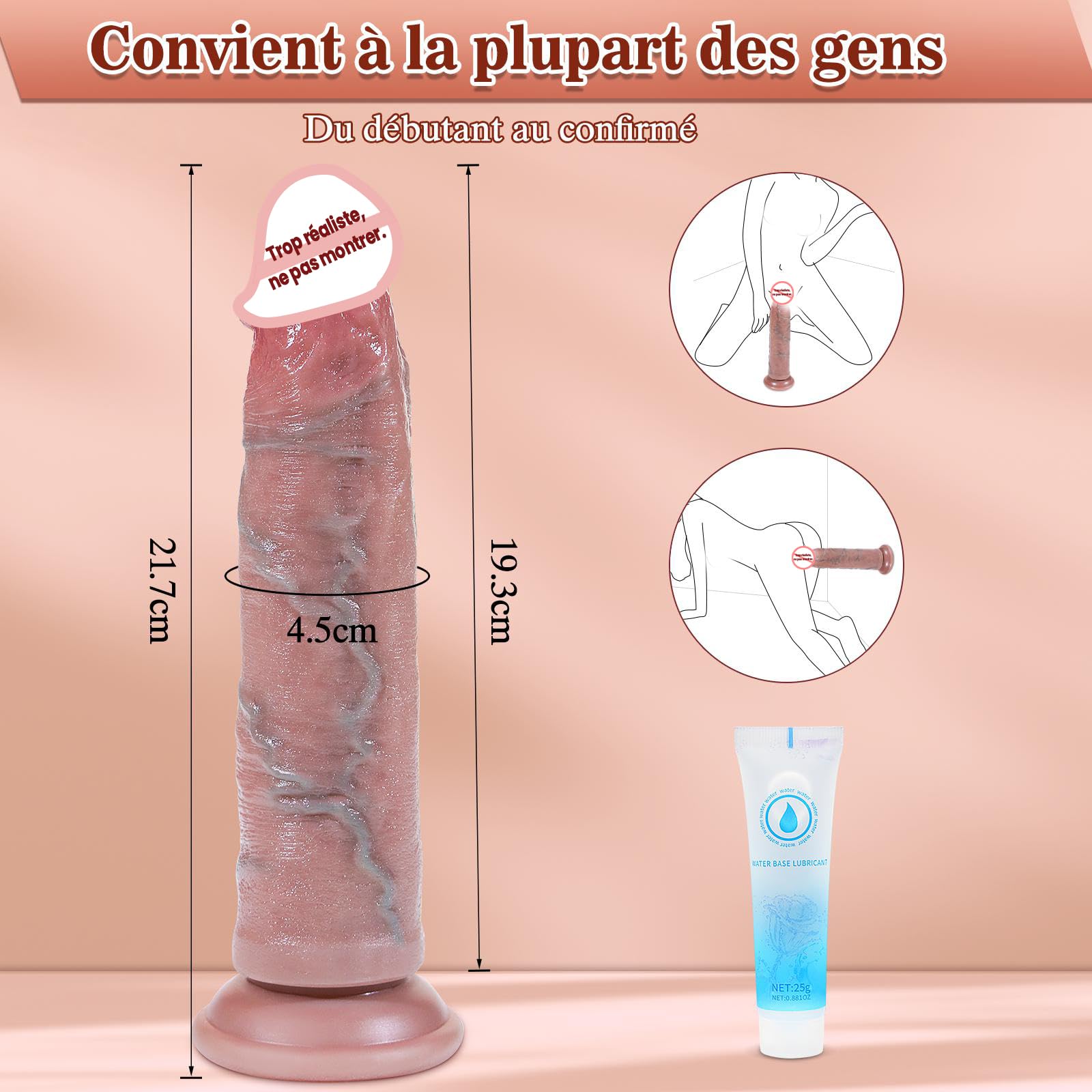 Godemichet Sex Toýs Femme Realiste Gode - Homme avec Ventouse Puissante Plug Anus pour Gay Anal Penisse Silicone pour Couple Prostate Penis