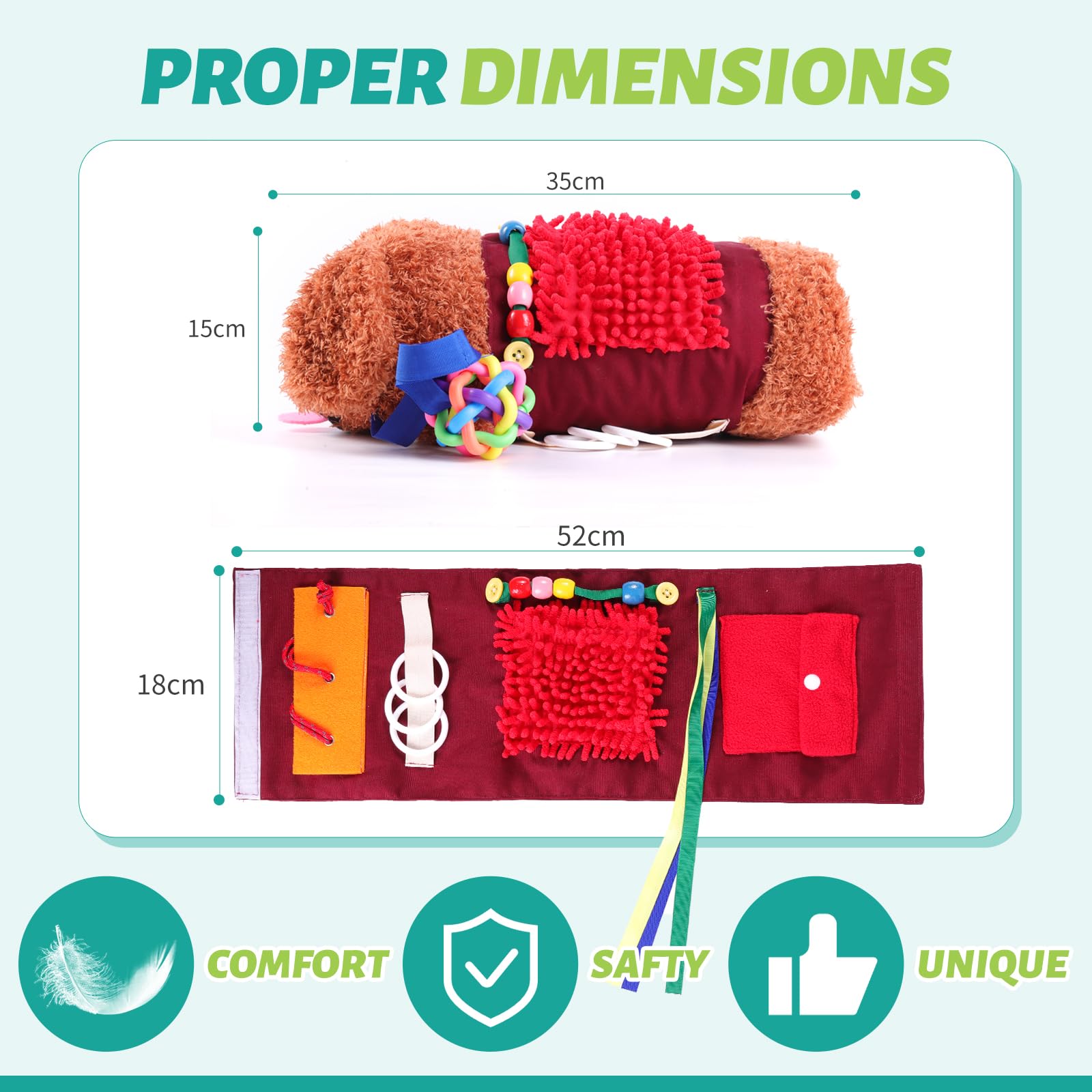 Manta y manguito antiestrés para perros adultos con demencia, Alzheimer, actividades para personas mayores y personas mayores, juego de regalo y juguete para Alzheimer o demencia, juguetes sensoriales