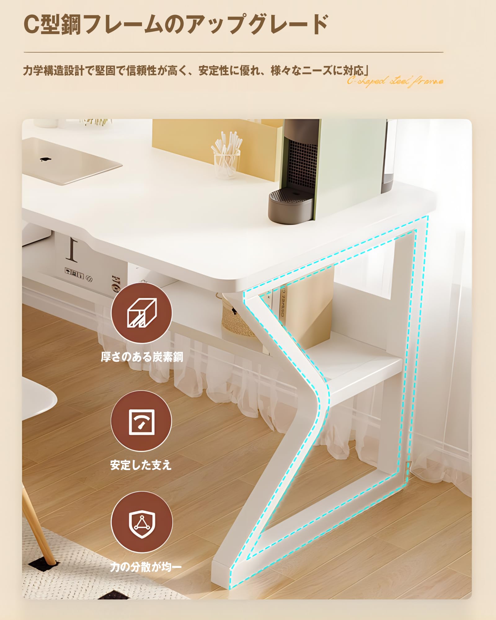 パソコンデスク 100㎝ 在宅勤務 リモートワーク用 木目調 簡単組み立て Amazon | パソコンデスク 折り畳み 幅100cm 省スペース 木製天板 多
