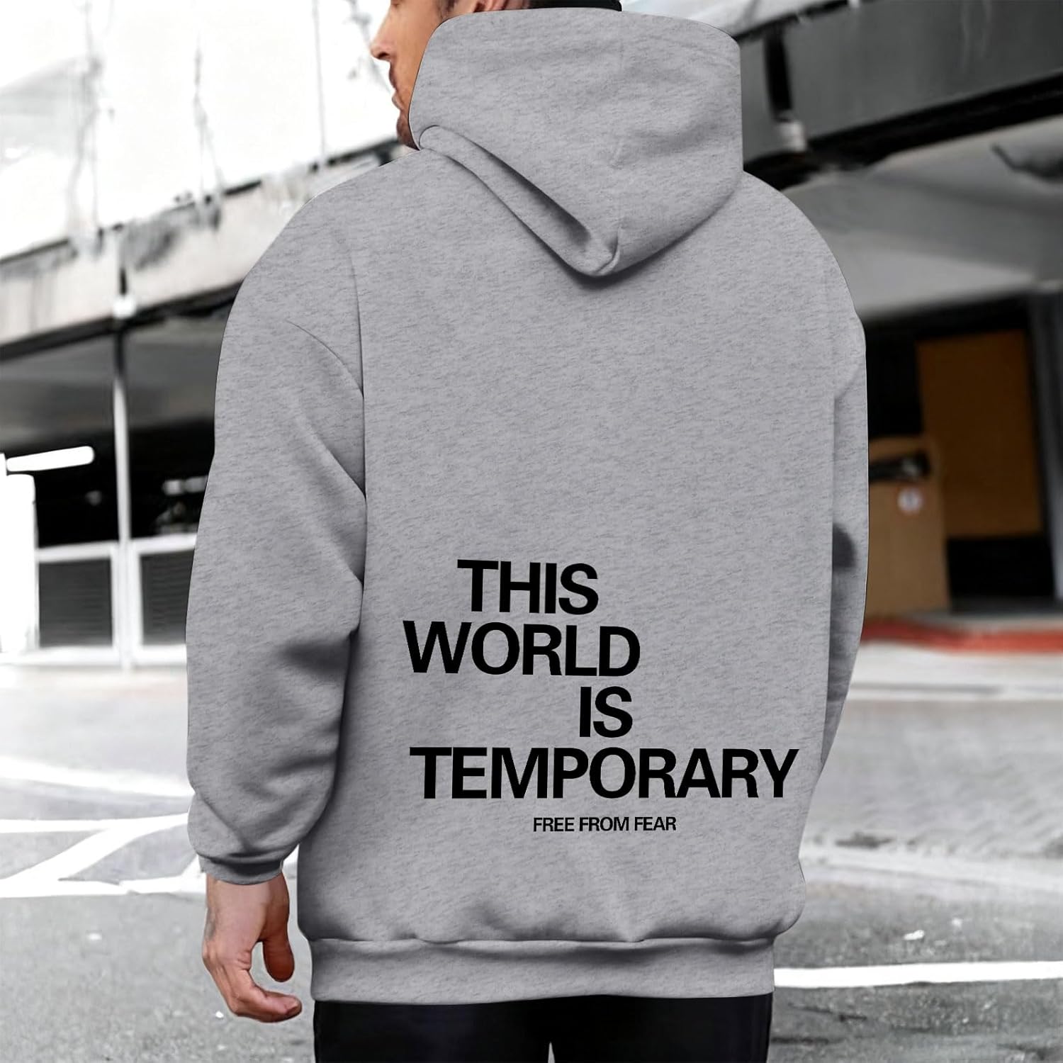 Christian Jesus Hoodie for Men Faith Religious Bible Verse Sweatshirt God Graphic Oversized Pullover Tops - Image 4