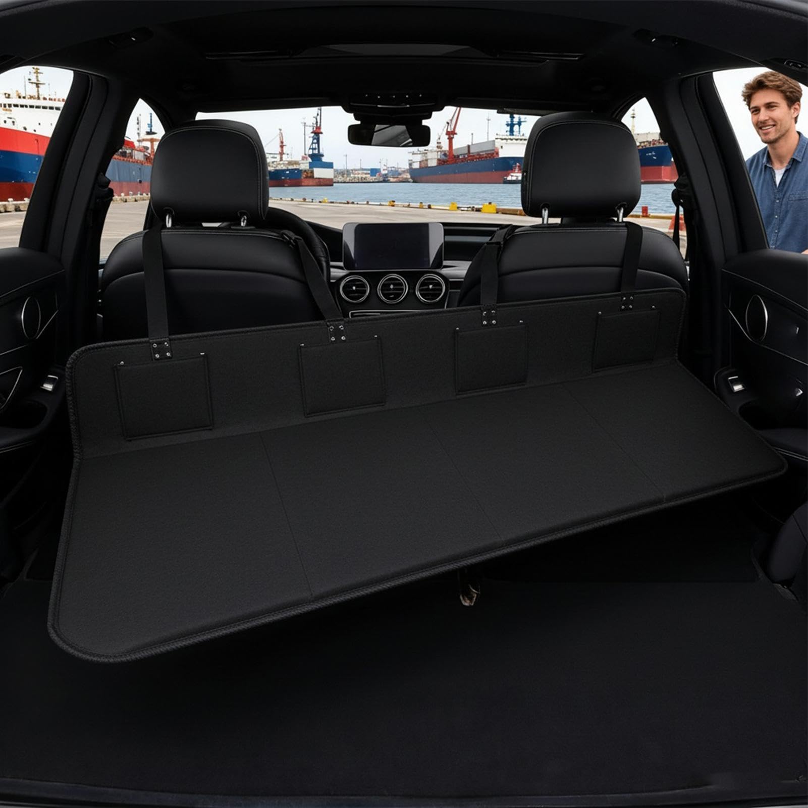 Generico Piattaforme Per Campeggio In Auto Tappetino Estensione Antiscivolo | Materasso Auto Per Sedile Posteriore Per Picnic Spiaggia Campeggio Outdoor SUV Viaggio Riposo Gambe Ani