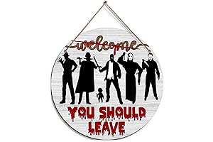 Wooden Halloween Michael Myers Sign