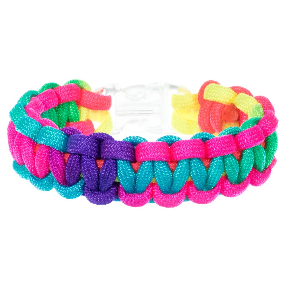 Bunte Regenbogenschnur im Batik-Stil Typ III 7 Stränge 550 Paracord