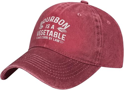 Miniatura 2 de Philysonic Sombrero divertido Bourbon is A Vegetable 51% Corn by Law Hat para hombres, sombreros para papá, gorra divertida