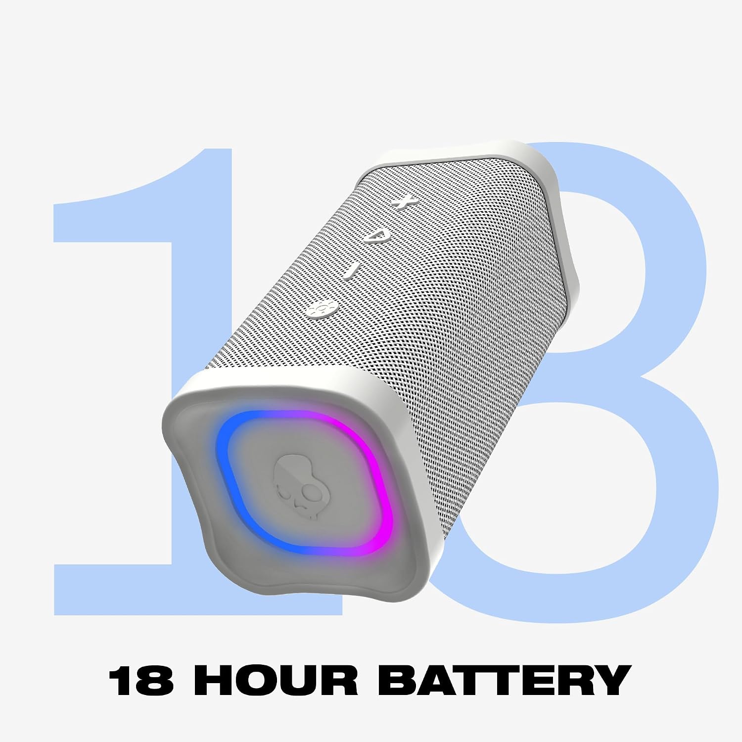 Skullcandy Terrain XL 2 Wireless Bluetooth Speaker, IPX7 Water Resistant, 18H Battery, Multi-Link, LED Light Show, Lightweight & Portable (Bone)