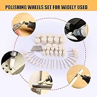 Vista 6 de 100 Ruedas de Pulido y Abrillantado para Kit de Pulido Dremel, Ruedas de Pulido para Accesorios de Herramientas Dremel, con Vástago de 1/8