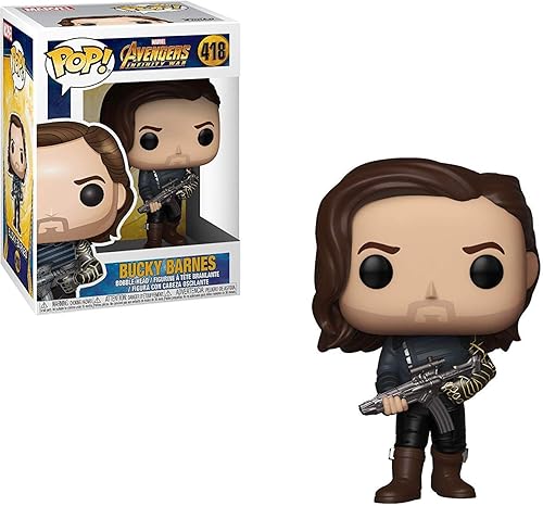 Miniatura 2 de POP Marvel: Avengers Infinity War – Bucky Barnes (Soldado de Invierno) Funko Figura de vinilo (paquete con funda protectora de caja compatible),