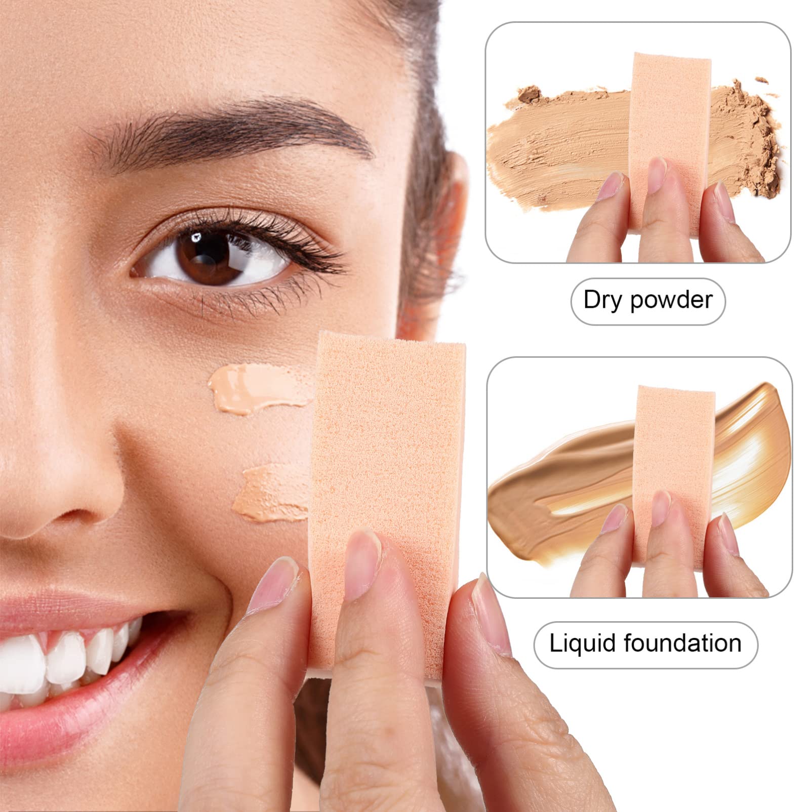 Housoutil Lot De 3 Éponges De Maquillage Pour Fond De Teint Crème Liquide Fard À Paupières Blush 5 Éponges De Maquillage Bouffantes 96 Pièces X 3