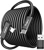 Kuject Link Cable 20FT Compatible for Quest 3S3, Quest 2Pro, Pico 4, VR Headset Accessories Cable for Rift SSteam VR Games, USB 3.0 Type C to C High Speed Data Transfer Charging Cord for Gaming PC