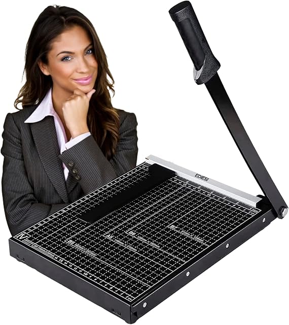 Ediesi, Paper Cutter, Paper Trimmer, Paper Guillotine, A3 and A4, Manual, High Precission, Photo or Paper, 3 Colours Available (A4 - Black)