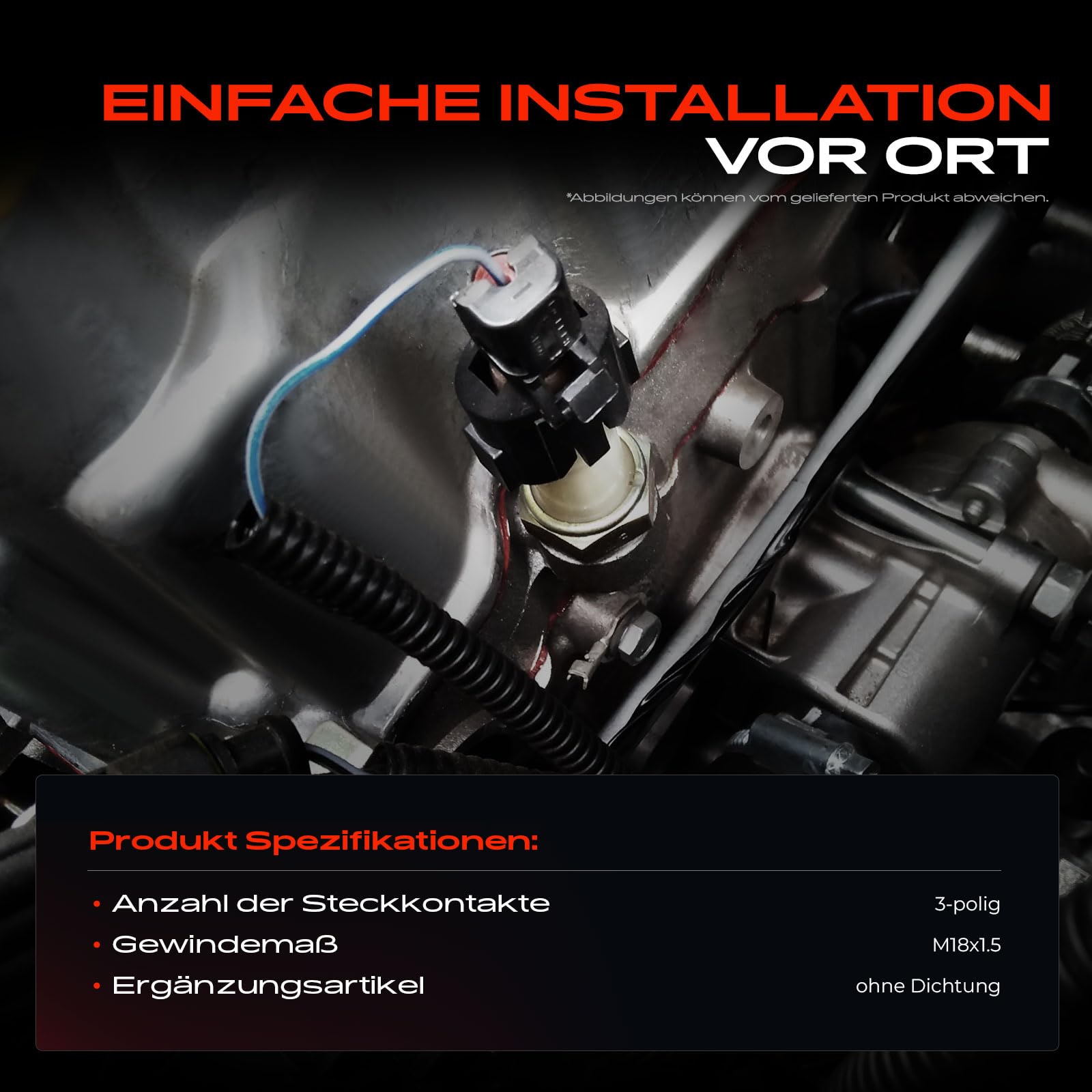 Frankberg Sensore di pressione del carburante 3 Poli 0281002919 | Compatibile con: 607 9D 9U, 4007 Van VU VV, Freelander 2 L359, C6 TD, C5 III Freno RW, C5 III RD, 407 SW 6D 6E
