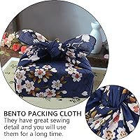 Vista 6 de DOERDO - Bandana tradicional japonesa para el almuerzo, diseño de flores de cerezo, para el hogar, picnic, camping, al aire libre, 19.7 x 19.7 in