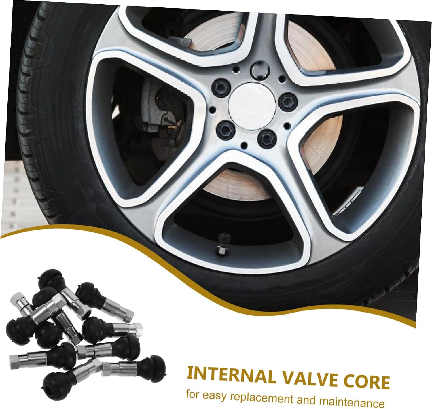 10pcs Tubeless Tire Valve Stems Durable Metal Air Valve Adaptors for Cars Suvs and Trucks Easy Installation for Optimal Tire Pressure Maintenance