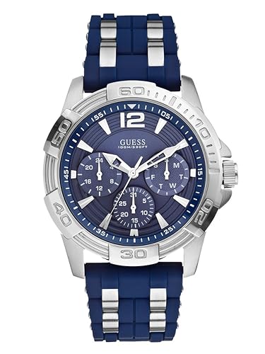 Guess Iconic Blue Stainless Steel Stain Resistant Silicone Watch
