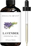 Brooklyn Botany Lavender Essential Oil - Huge 4 Fl Oz - 100% Pure and Natural - Premium Grade with Dropper - for Aromatherapy and Diffuser Lavender 4 Fl Oz (Pack of 1)