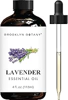 Brooklyn Botany 100% Pure Lavender Essential Oil 4oz - Premium Grade w/ Dropper for Aromatherapy Diffuser Relaxation
