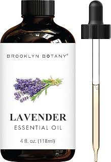 Brooklyn Botany 100% Pure Lavender Essential Oil 4oz - Premium Grade w/ Dropper for Aromatherapy Diffuser Relaxation