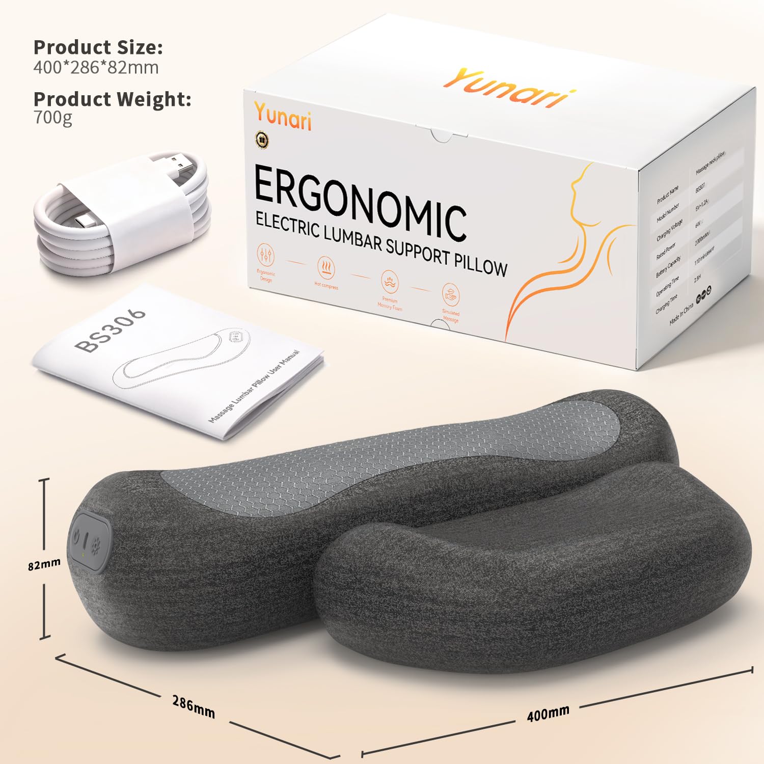 Yunari 3 in 1 Neck Massager Pillow with Hot Compress, 2026 Latest Patented Cervical Neck Pillow for Shoulder Pain, Deep Tissue Pain Relief and Hump Corrector for Men and Women and Teenager, 1PC — view 7