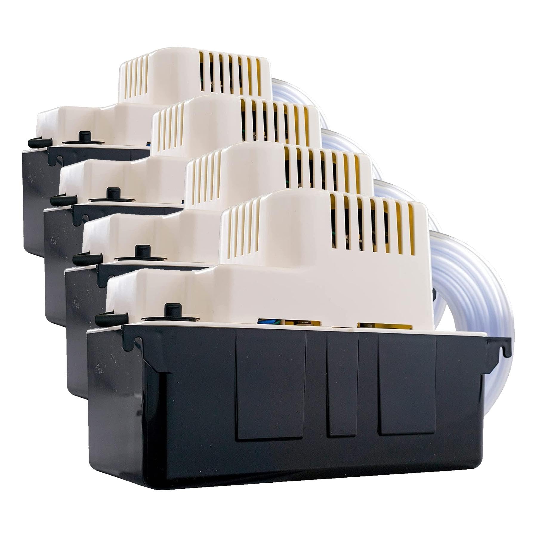 Little Giant VCMA-20ULST 115 Volt, 80 GPH, 1/30 HP Automatic Condensate Removal Pump for HVAC/Refrigeration Systems/Dehumidifiers with Overflow Detection Switch, White/Black, 554435 (Pack of 4)