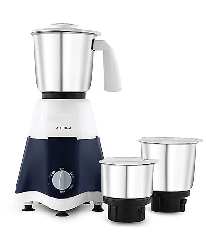 Alstorm Rio Premium Mixer Grinder BL, 500 Watt 3 Jars (Blue)