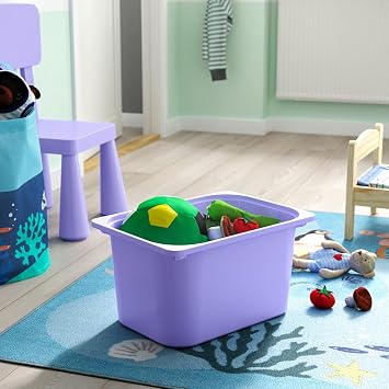 ProTuning TROFAST Storage combination with boxes, white white/lilac, 99x44x56 cm