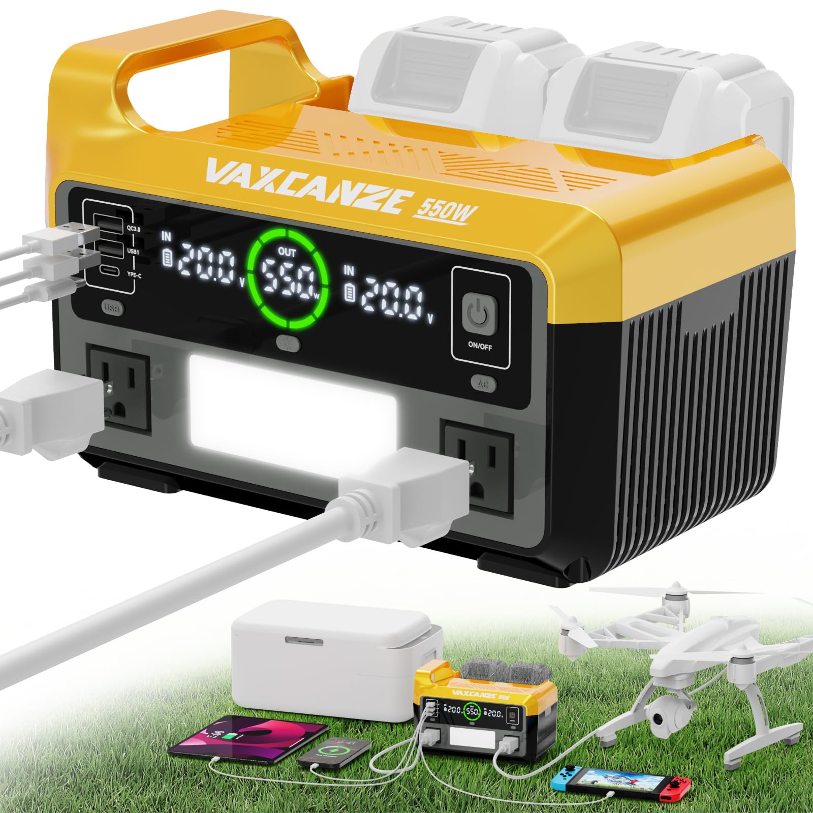 Amazon.com: 550W Power Inverter for Dewalt, DC 20V to AC 110V Pure