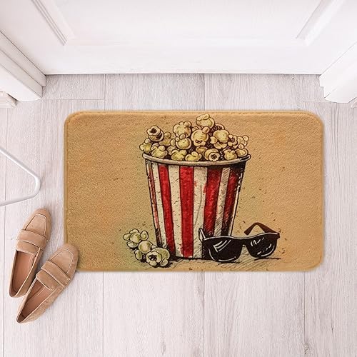 Miniatura 22 de Alfombra de baño con música de piano, notas musicales, para niños, niñas, niños, adolescentes, retro, graffiti, gris, dorado, lanudo y absorbente,