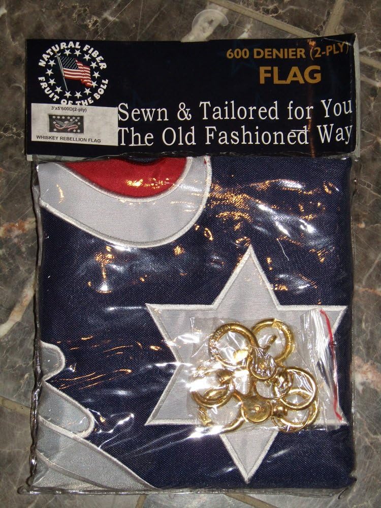 AES 3x5 Embroidered Sewn Whiskey Rebellion 600D Solarmax Nylon Flag 3'x5' Brass Grommets
