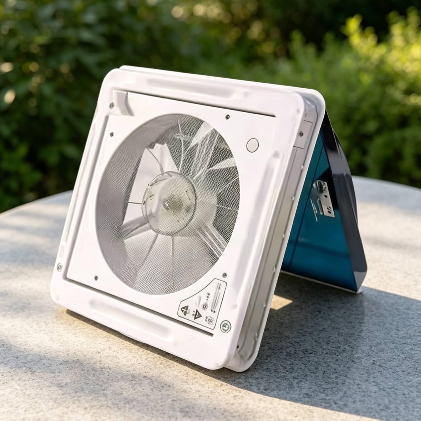 Ventilador de Techo para Ventilación, 12V 340_340 Modelo con Luz Y Control De Velocidad De Inversión