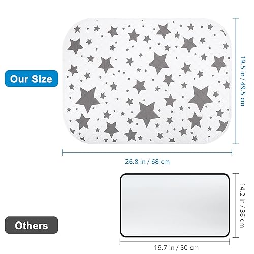 Miniatura 3 de Accmor Cambiador de pañales para bebé, 27 x 20 pulgadas, impermeable, cambiador de pañales portátil lavable para viajes