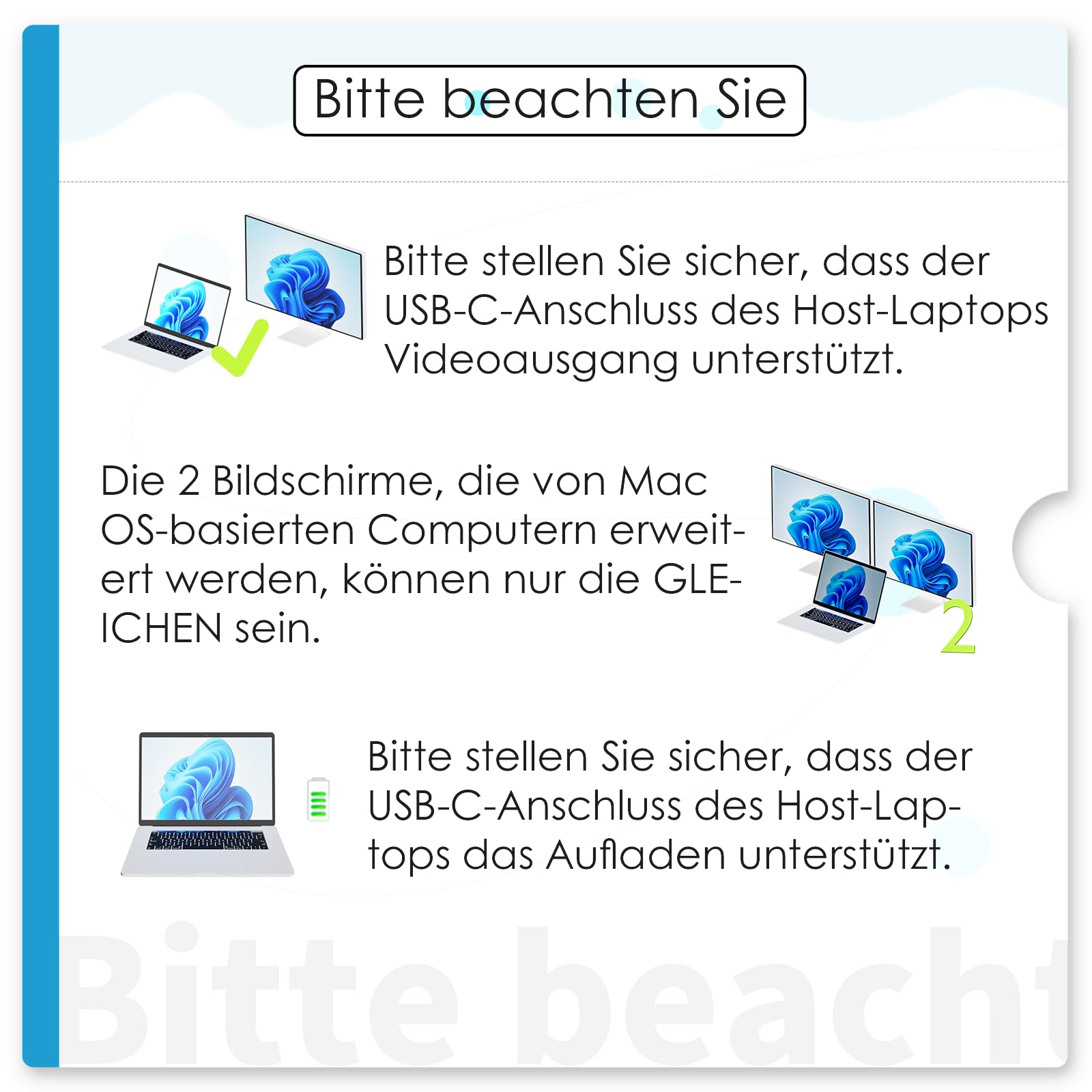 WAVLINK Laptop Docking Station, 10G USB C Hub mit Dual HDMI, 100W PD IN, 10Gbps USB-A/C 3.2, 5Gbps USB-A, USB2.0, Gigabit Ethernet für Dell/HP/Lenovo usw., nur für Windows Systerm Computer