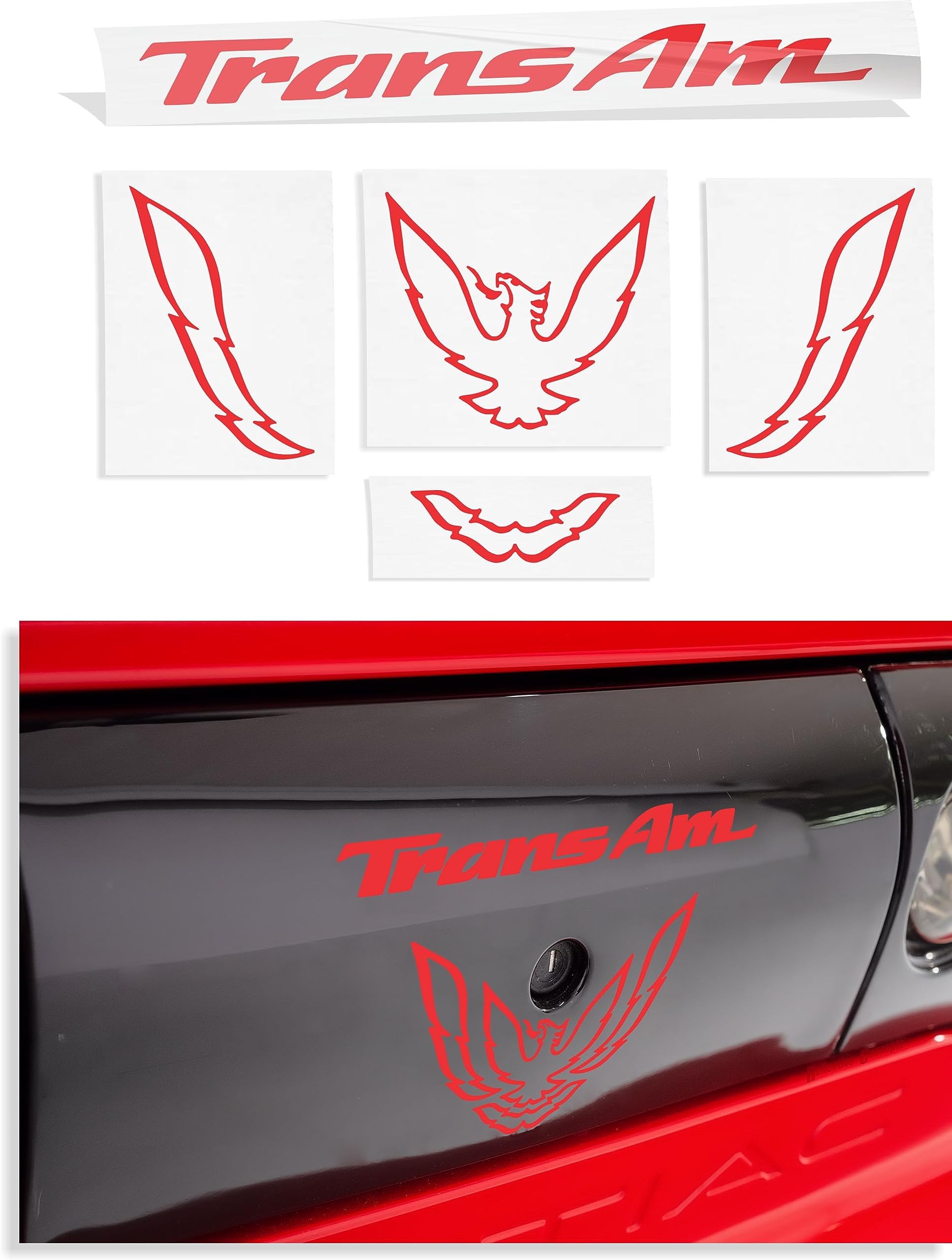 Trans Am Rear Panel Overlay Decal - 93-02 Trans Am - (Color: Gloss Red)