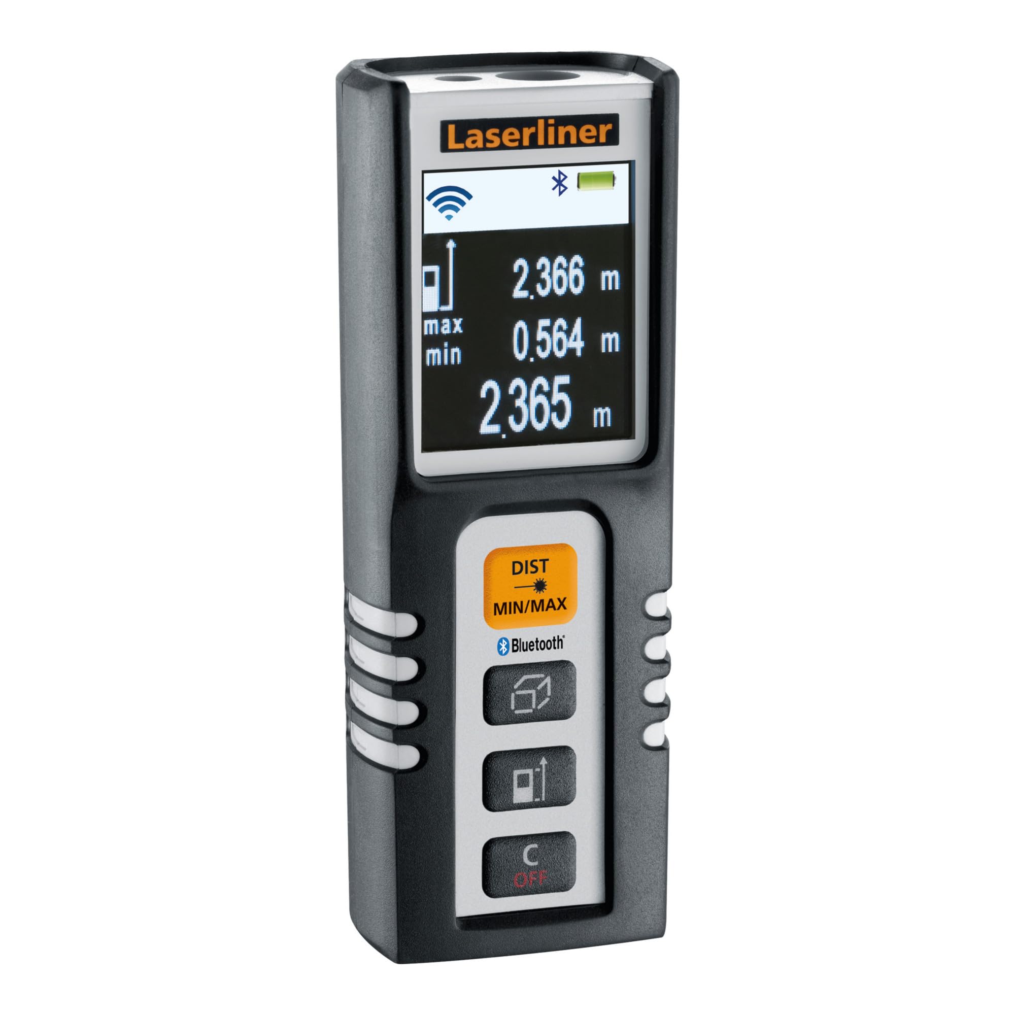 Laserliner 080.938A Medidor láser de distancias 40m Negro, Gris - Telémetro (Medidor láser de distancias, 40 m, m, 0,1 m, 2 mm, 2M)