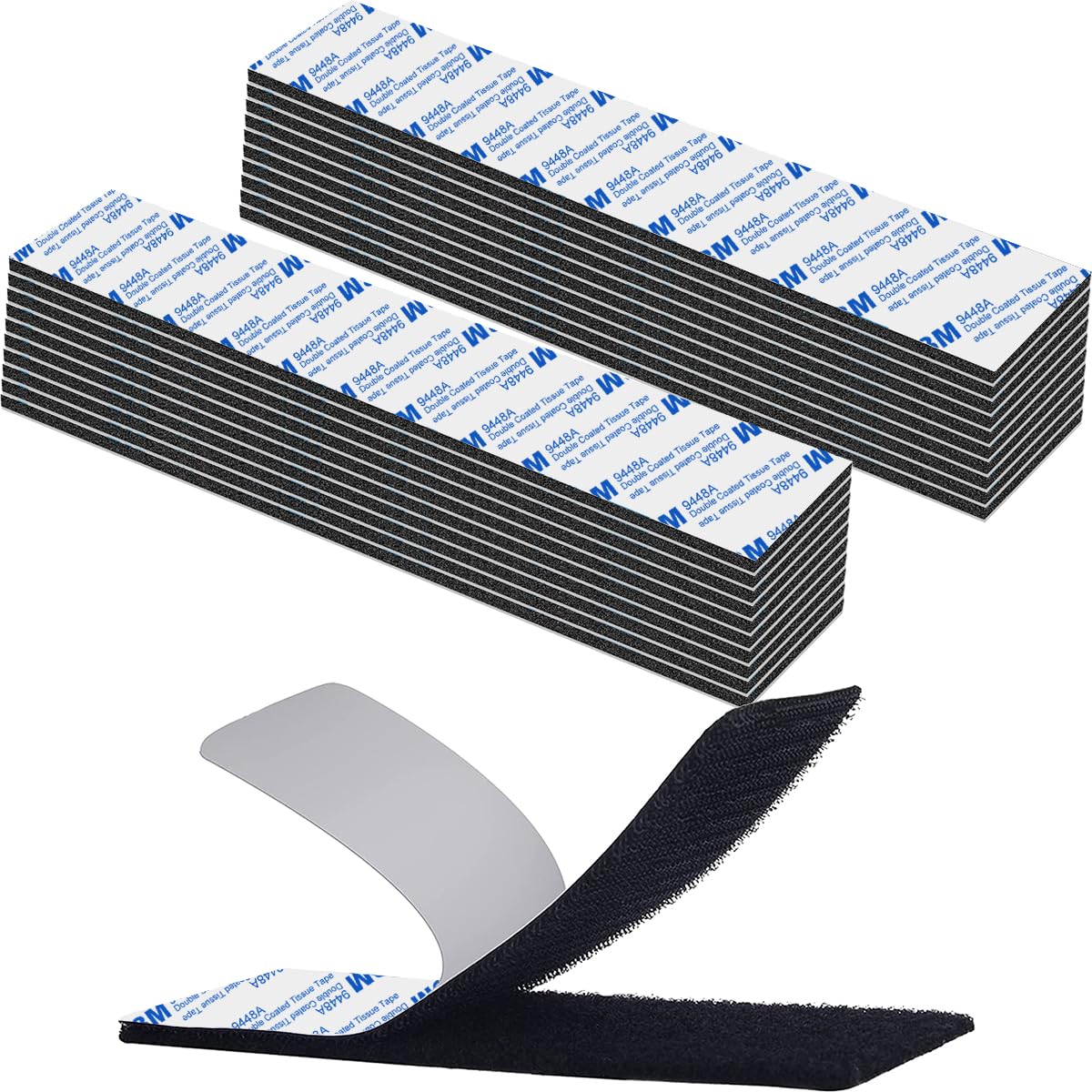 Nastro Biadesivo Extra Forte 2 Pezzi - 20x10cm, Nero, Impermeabile - Foto 6