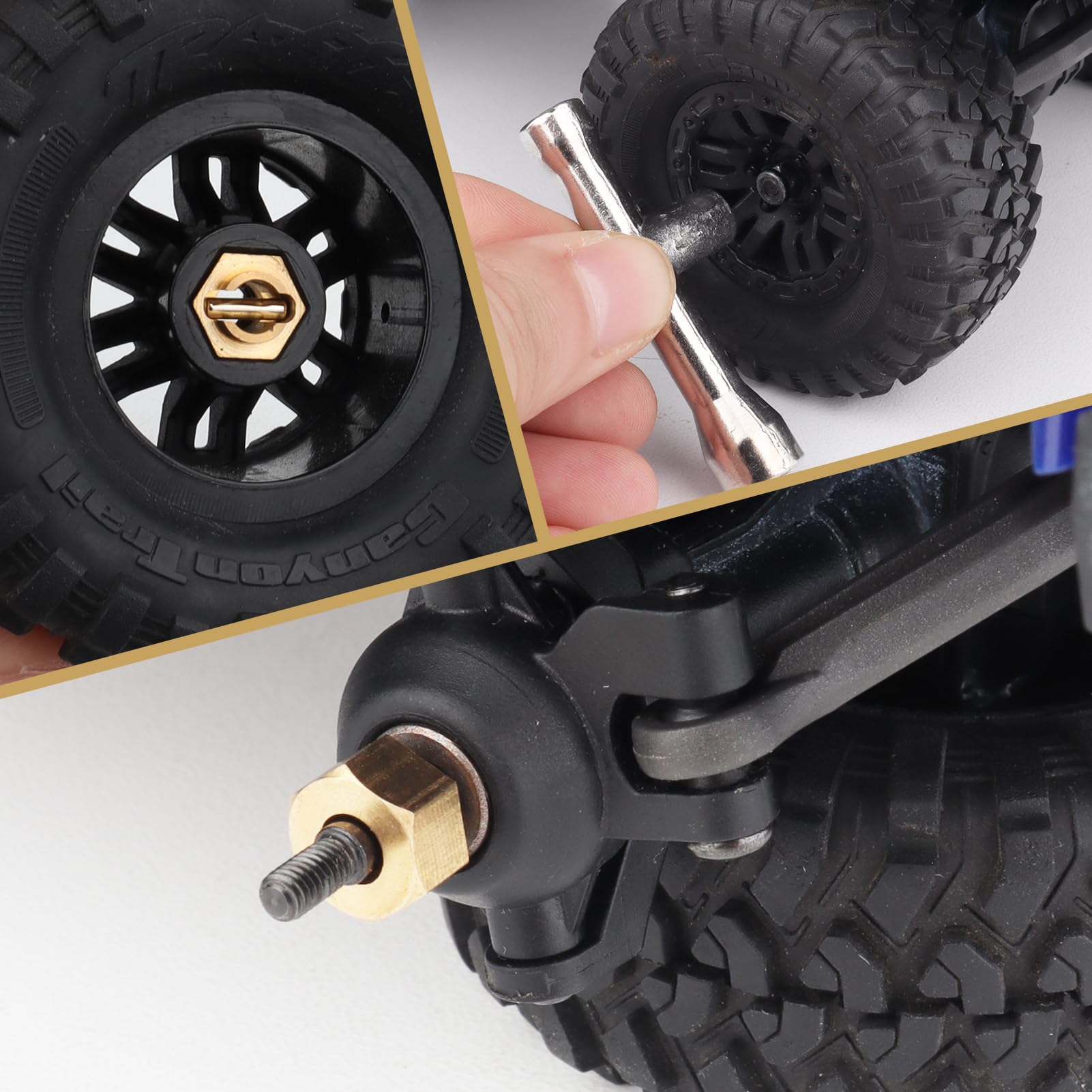 INJORA Brass Steering Knuckles or Counterweights for 1/18 RC Car Traxxas TRX4M e