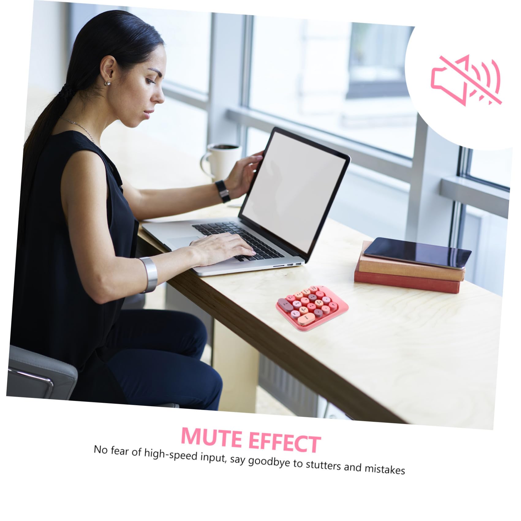 Tastierino 18 Tasti Indipendenti Compatto Numerico Wireless P Rosa in ABS Tasto Backspace Funzionale e Design Portatile per Notebook e Moduli Finanziari