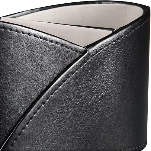 Miniatura 4 de YAPISHI Soporte de cuero para control remoto para mesa, control remoto de TV, organizador de escritorio de 3 rejillas y almacenamiento de accesorios