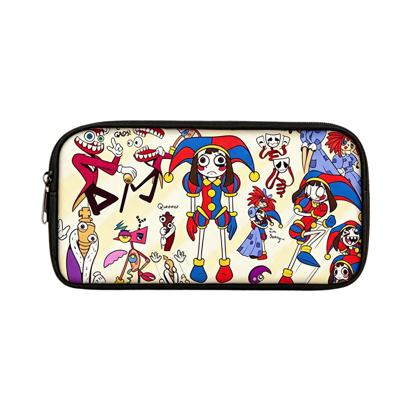 Amazing Circus Merch Circus Pencil Case Cute Cartoon Character Pomni Jax Pencil Case Gift for Fans A07
