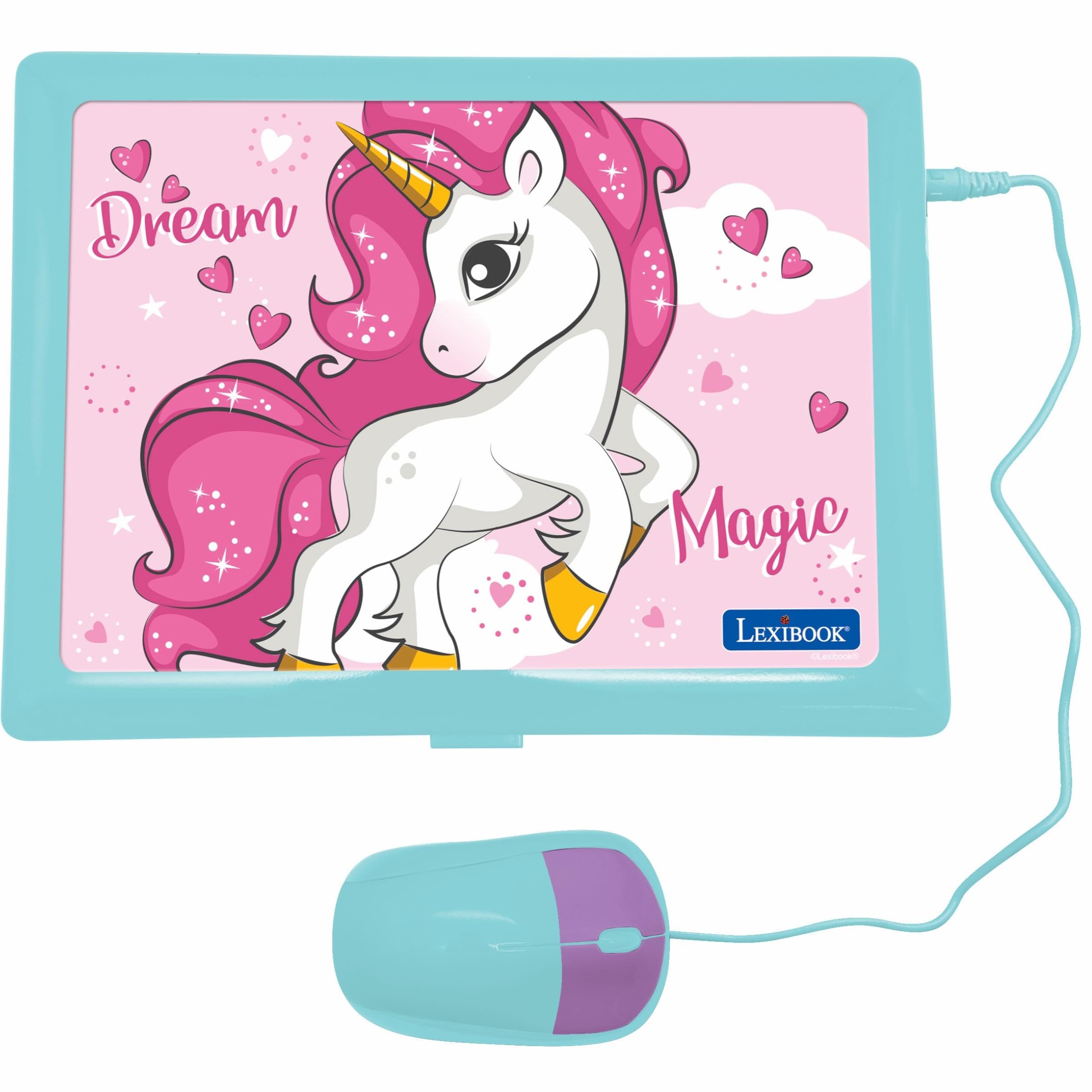 LEXIBOOK, Unicorn, Bilingual ENGLISH/POLISH Educational computer, Toy for children with 124 language, writing, maths, logic - Image 2
