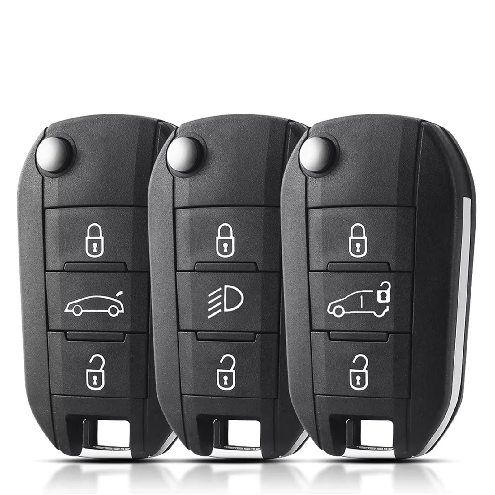 Compatibile Con Citroen Per C3 C4 Per Cactus 2012 2013 2014 2015 2016 2017 2018 2019 2 Pezzi Di Involucro Chiave Telecomando Auto Portachiavi Pieghevole A Ribalta(Model2 HU83)