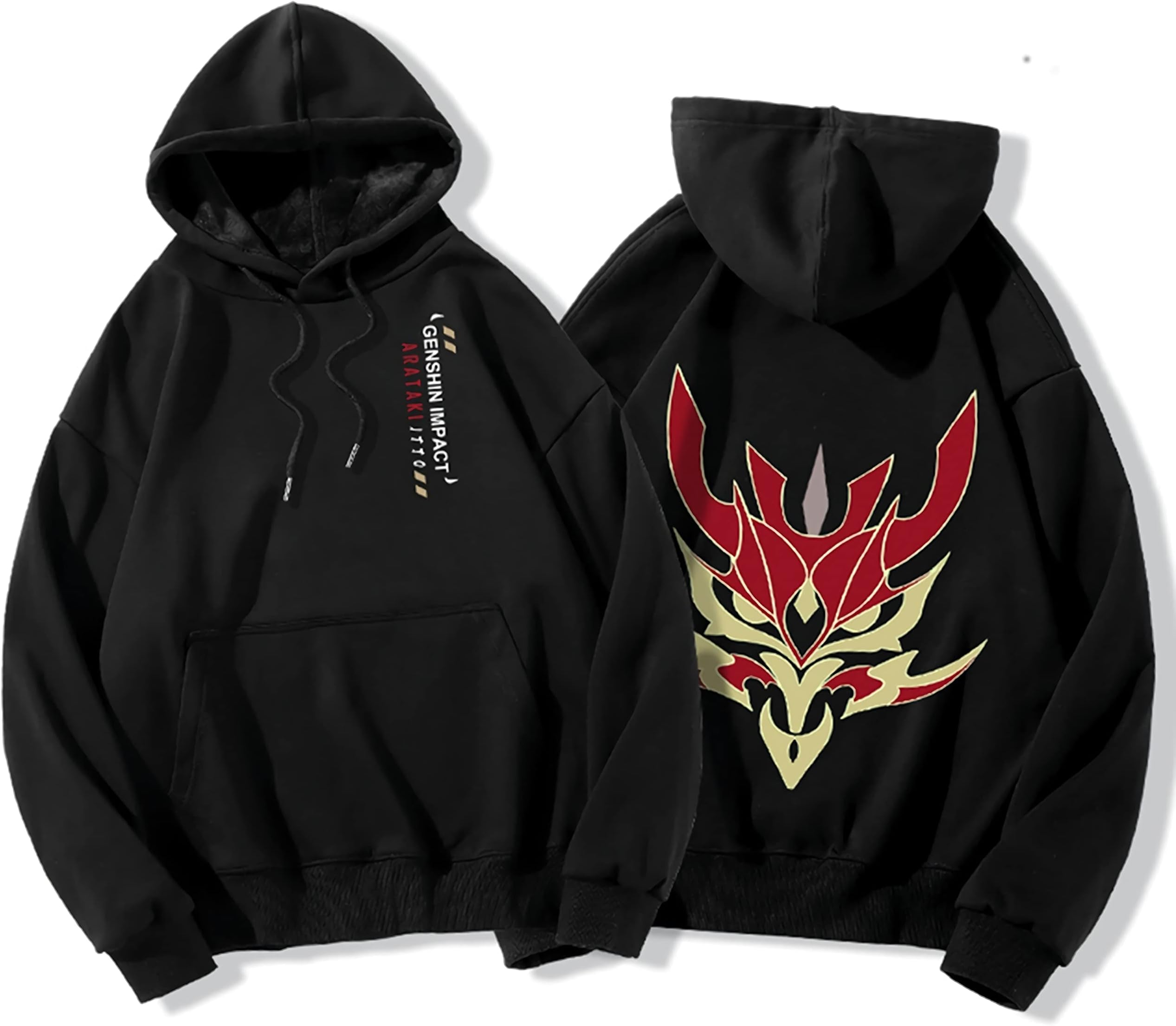 DalicoterGenshin Impact Hoodie Zhongli Hoodies 3D Hooded Pullover Sweatshirt Cosplay Costume for Adult/Youth