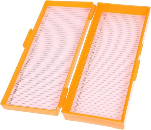 CHILDWEET Bandeja de caja Herramienta Microscopio Diapositivas y cubiertas Microscopio Diapositivas de Microscopio Herramienta de almacenamiento