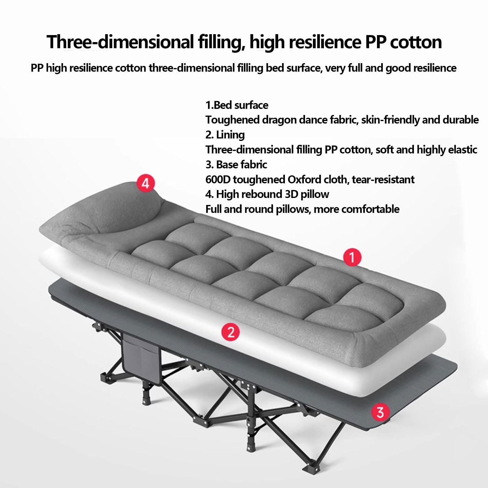 Amazon | RINGGLO 大人用キャンプコット、睡眠用マットレス付き大人用 Amazon | RINGGLO 大人用キャンプコット、睡眠用マットレス付き大人用