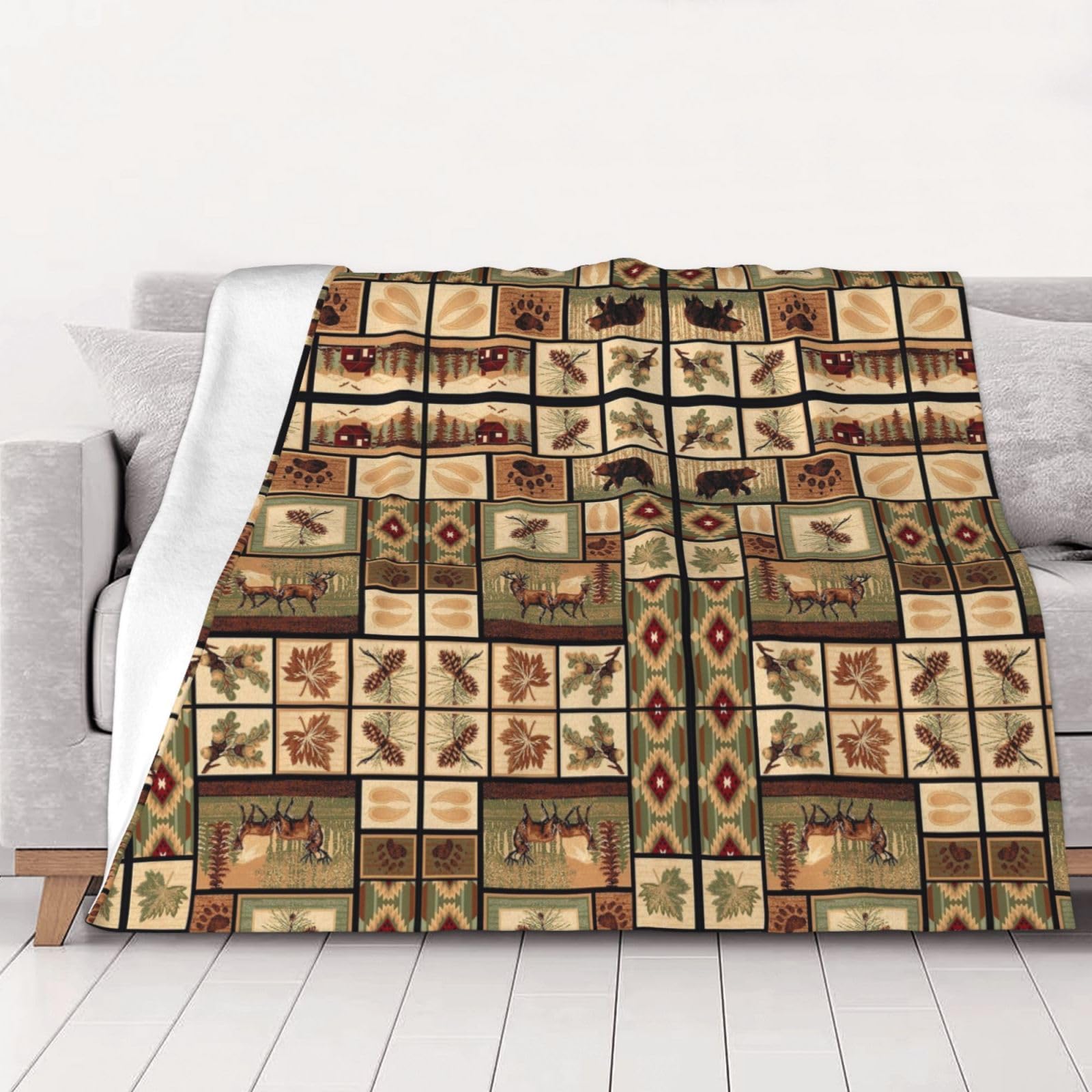 Couverture de lit de luxe en flanelle douce animaux
