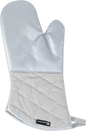 Restaurantware Manopla de horno de 15 x 7 pulgadas, 1 manopla de horno resistente al calor, agarre ergonómico, guantes de cocina de fibra de vidrio