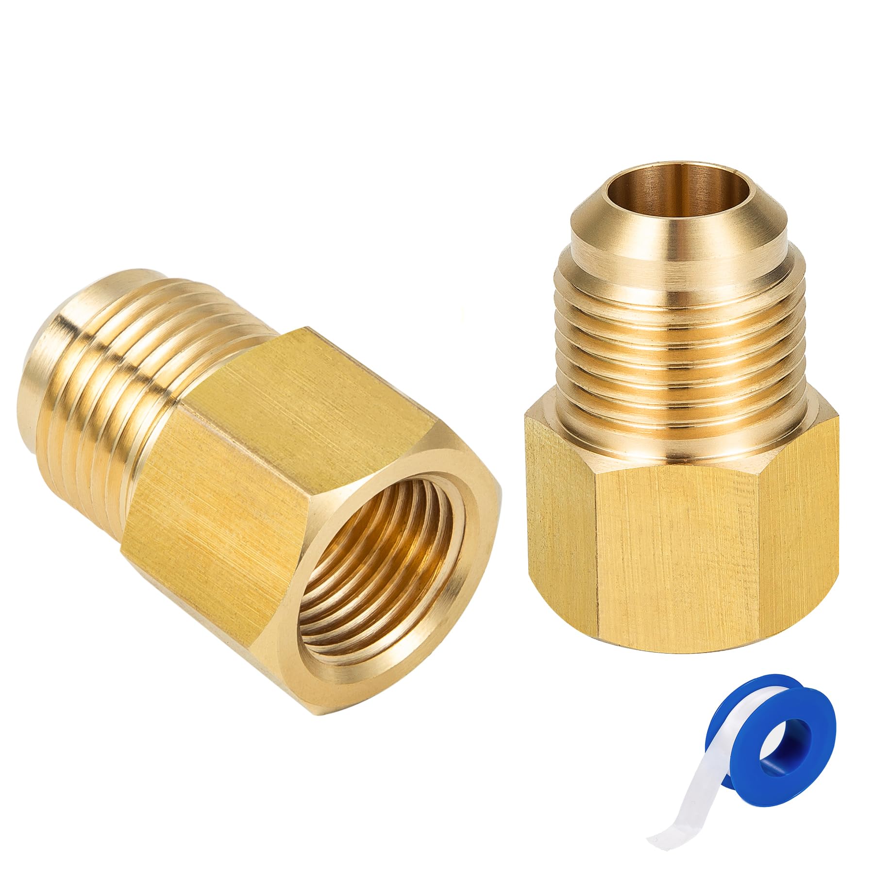 Adaptador De Tubería De 5/16" MFL A 1/8" NPT Hembra - Para Gas Propano, Natural, Hidráulica, SAE 45°
