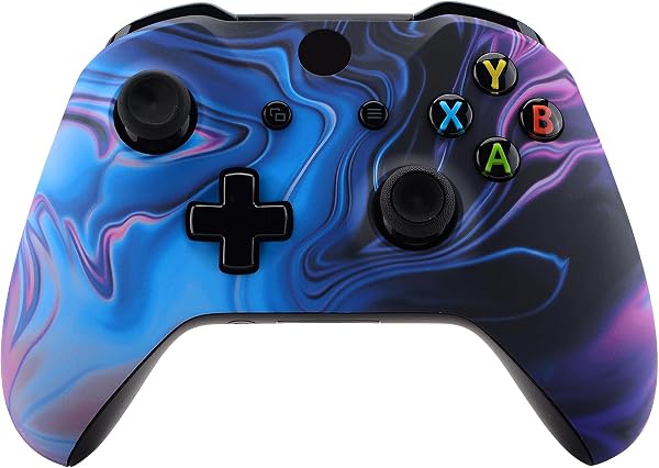 eXtremeRate Carcasa para Xbox One S X Accesorios Funda Delantera Protectora de la Placa Frontal Cubierta Antideslizante para Xbox One X S Control-Model 1708 (Origen del Caos) - 1