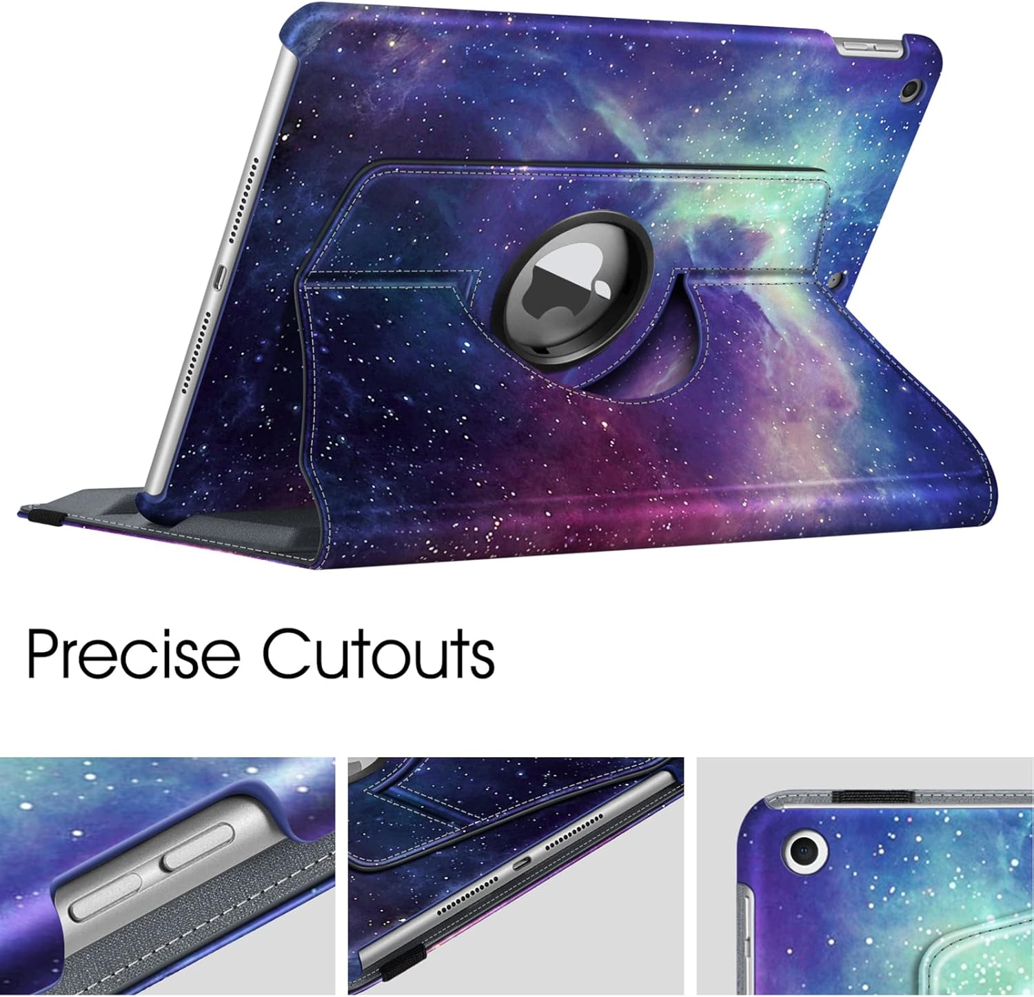 Fintie Case for iPad 9th / 8th / 7th Generation (2021/2020/2019), iPad 10.2 Inch Case -360 Degree Rotating Stand Protective Back Cover, Supports Auto Wake/Sleep, Galaxy