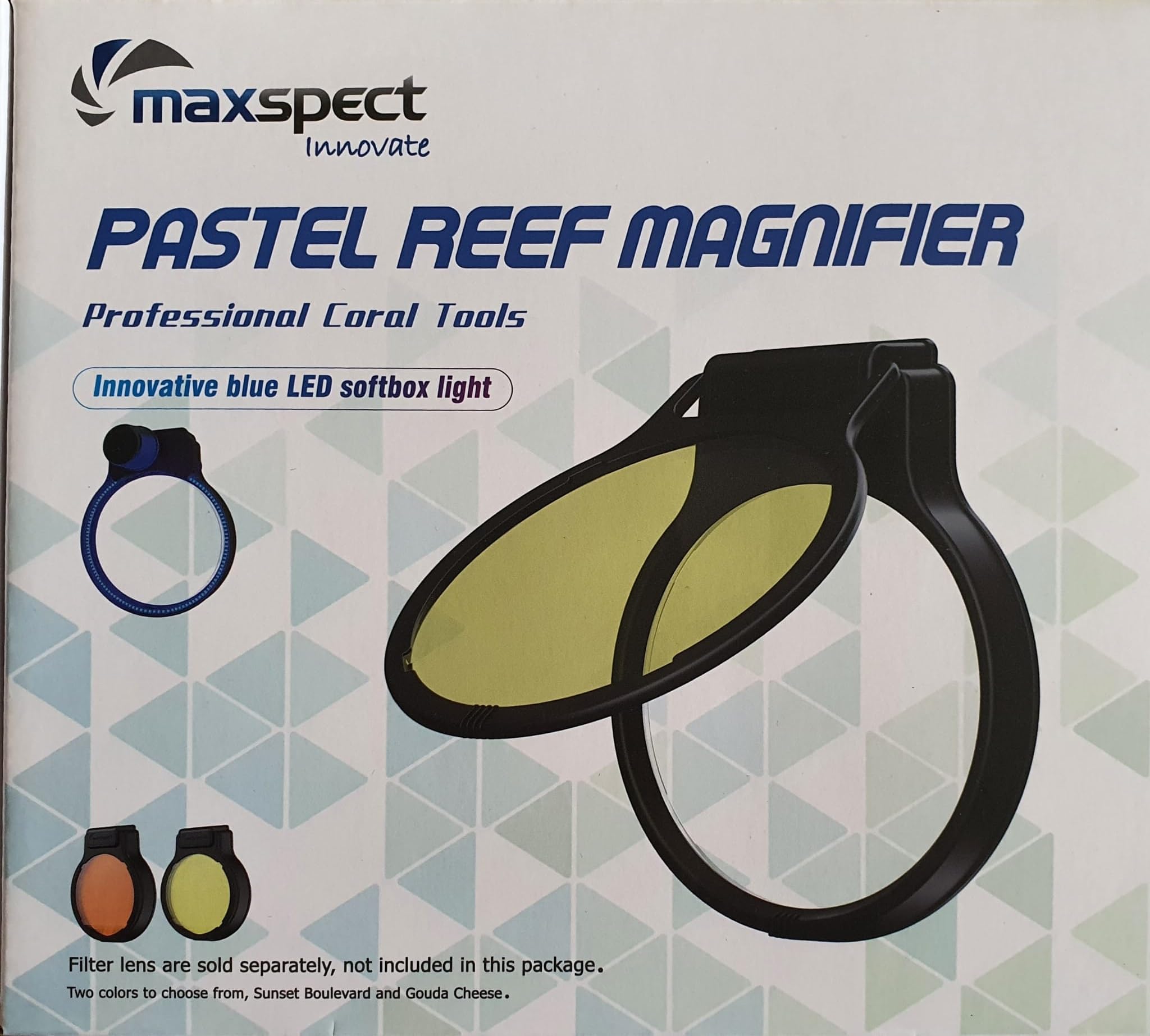 Maxspect Pastel Reef Magnifier Standard - Lente d'Ingrandimento con LED + filtri in 2 Colori - per osservazione Coralli in Vasca Acquario Marino Reef barriera