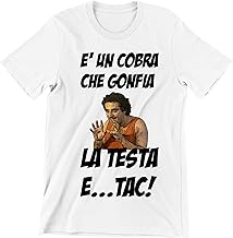 Incidiamo T-Shirt Uomo Film Cult Ugo Loris Batacchi E' Un Cobra Che gonfia la Testa e Tac - Film Cult Italiani - Maglietta Manica Corta Bianca Taglia XL